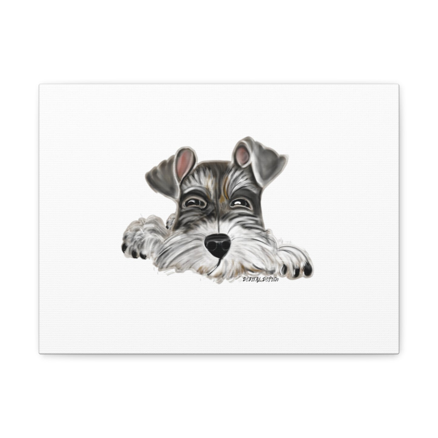 8 x 10 Schnauzer Canvas Gallery Wraps - Debital Design