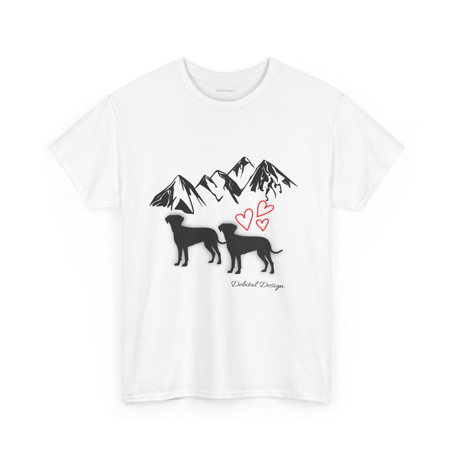 Black labs Mountain background Unisex Tee - Debital Design