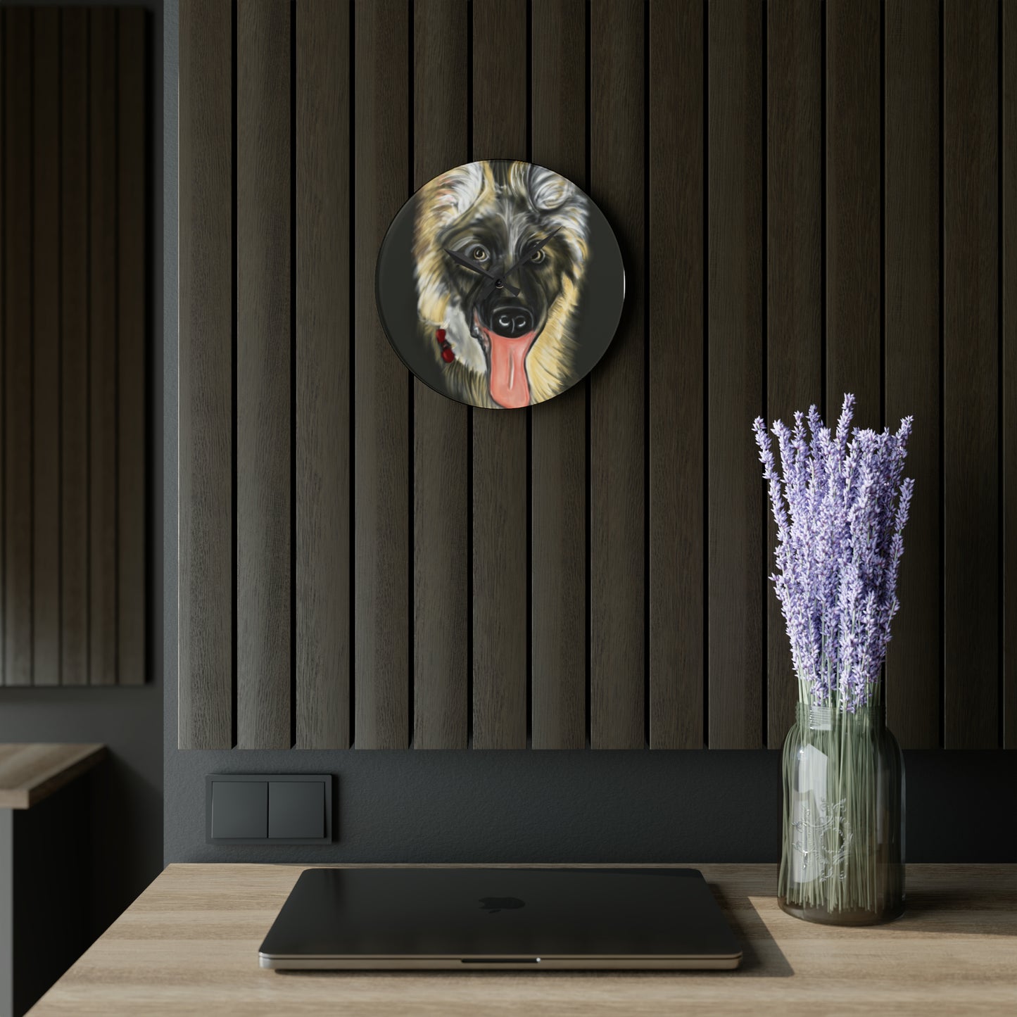 German Shepard Acrylic Wall Clock - Debital Design