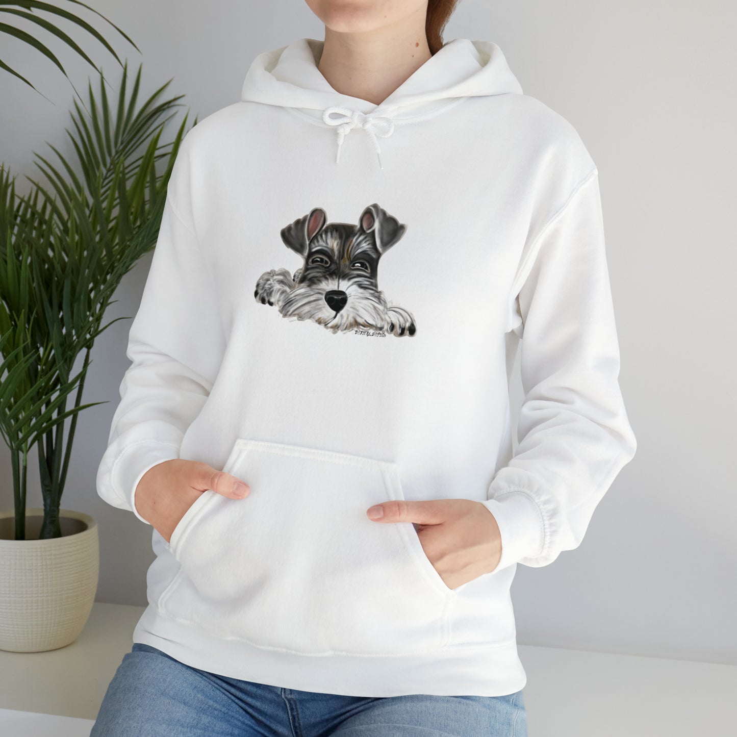 Unisex Heavy Blend™ Hooded Sweatshirt - Schnauzer - Debital Design