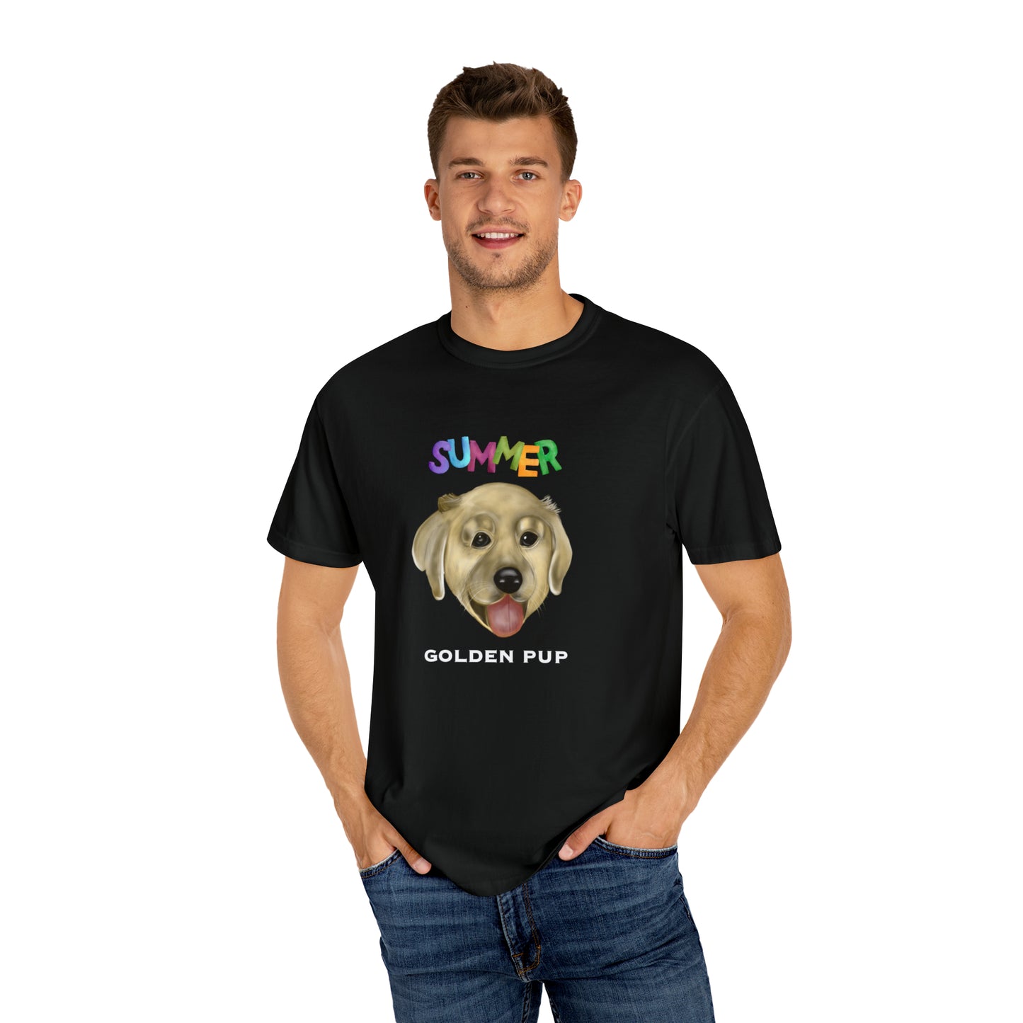 Introducing Our Golden Pup Unisex Garment-Dyed T-shirt! - Debital Design