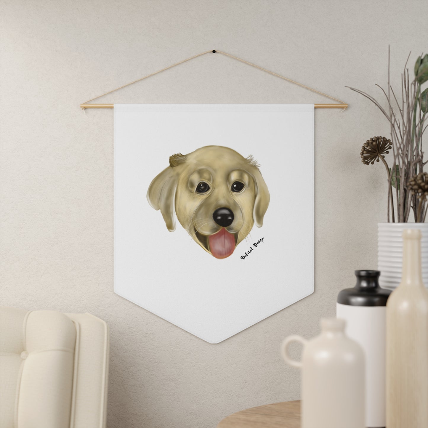 Golden Pup Pennant - Debital Design