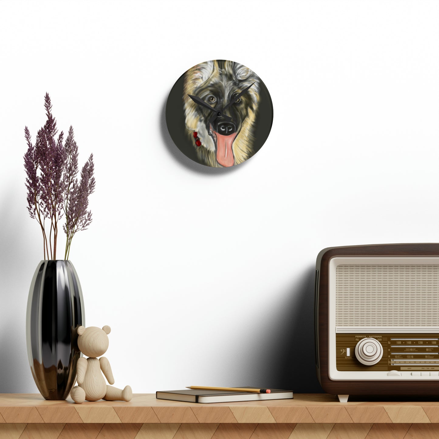 German Shepard Acrylic Wall Clock - Debital Design