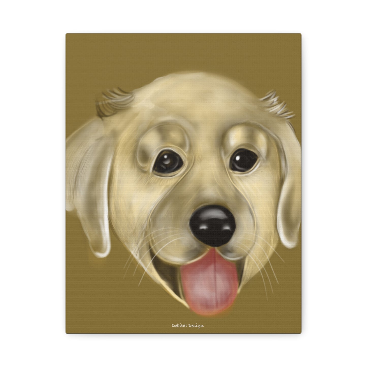 Golden Pup Canvas Gallery Wraps - Debital Design