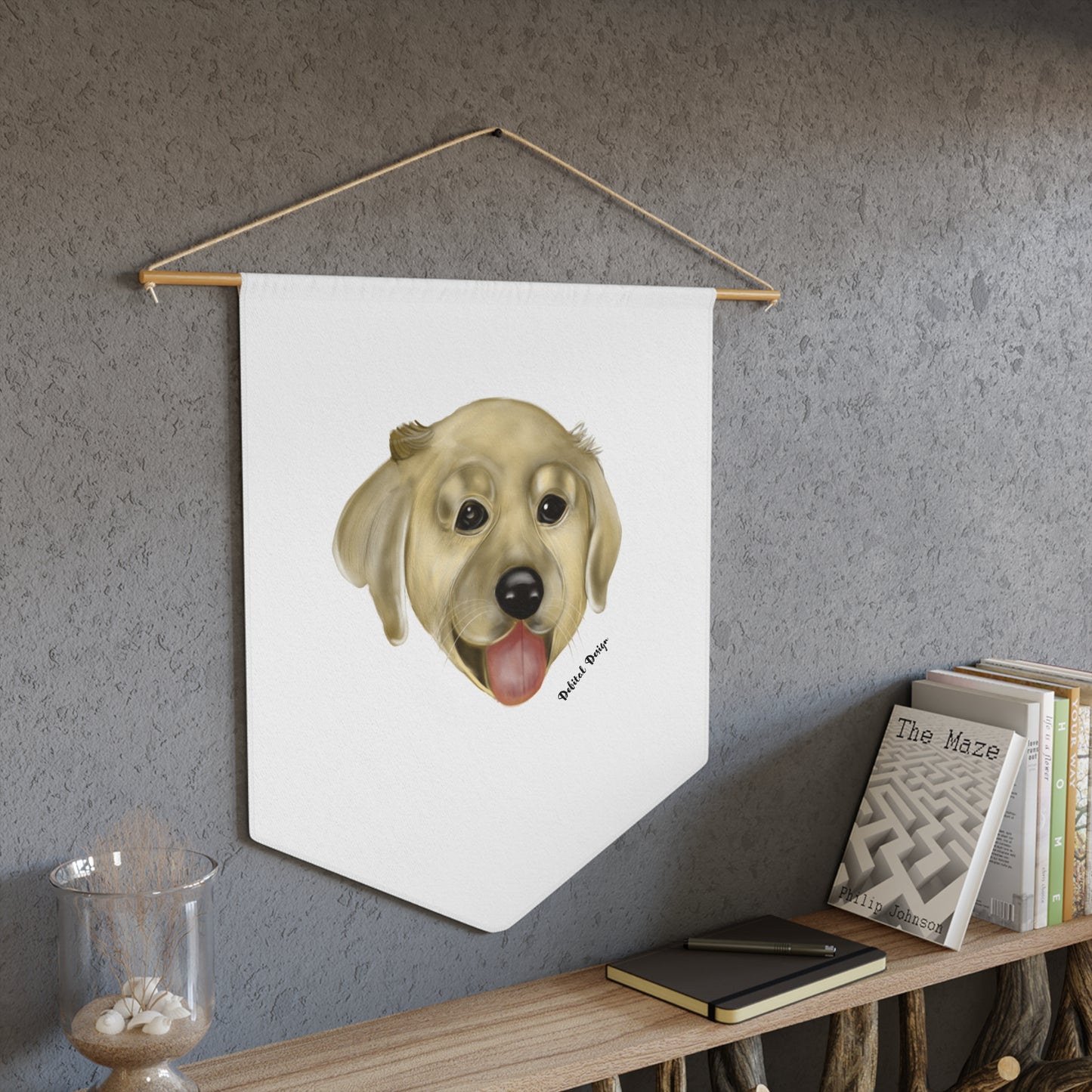 Golden Pup Pennant - Debital Design