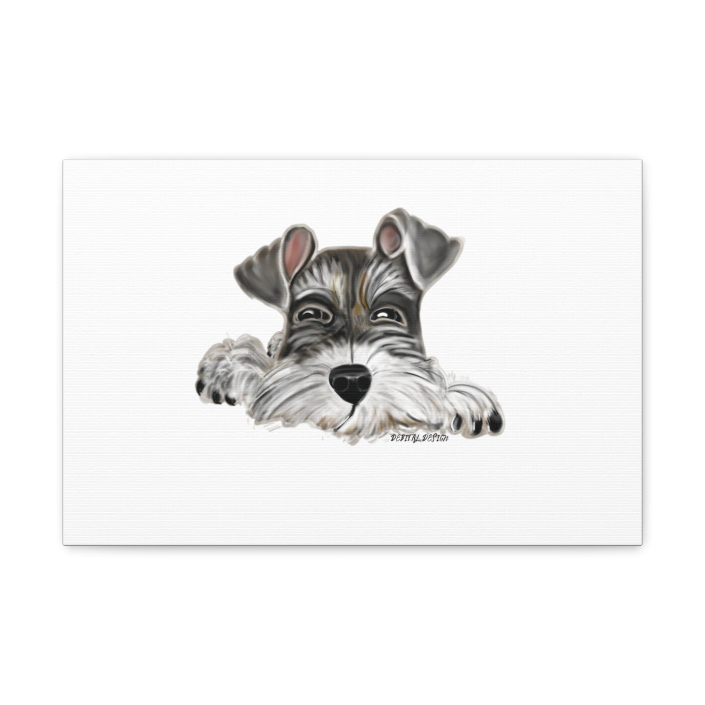 8 x 10 Schnauzer Canvas Gallery Wraps - Debital Design