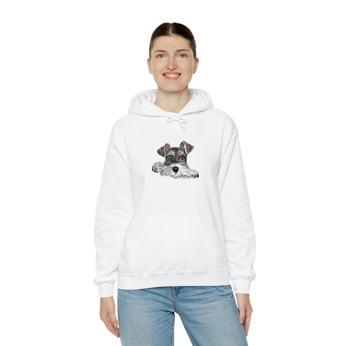 Unisex Heavy Blend™ Hooded Sweatshirt - Schnauzer - Debital Design