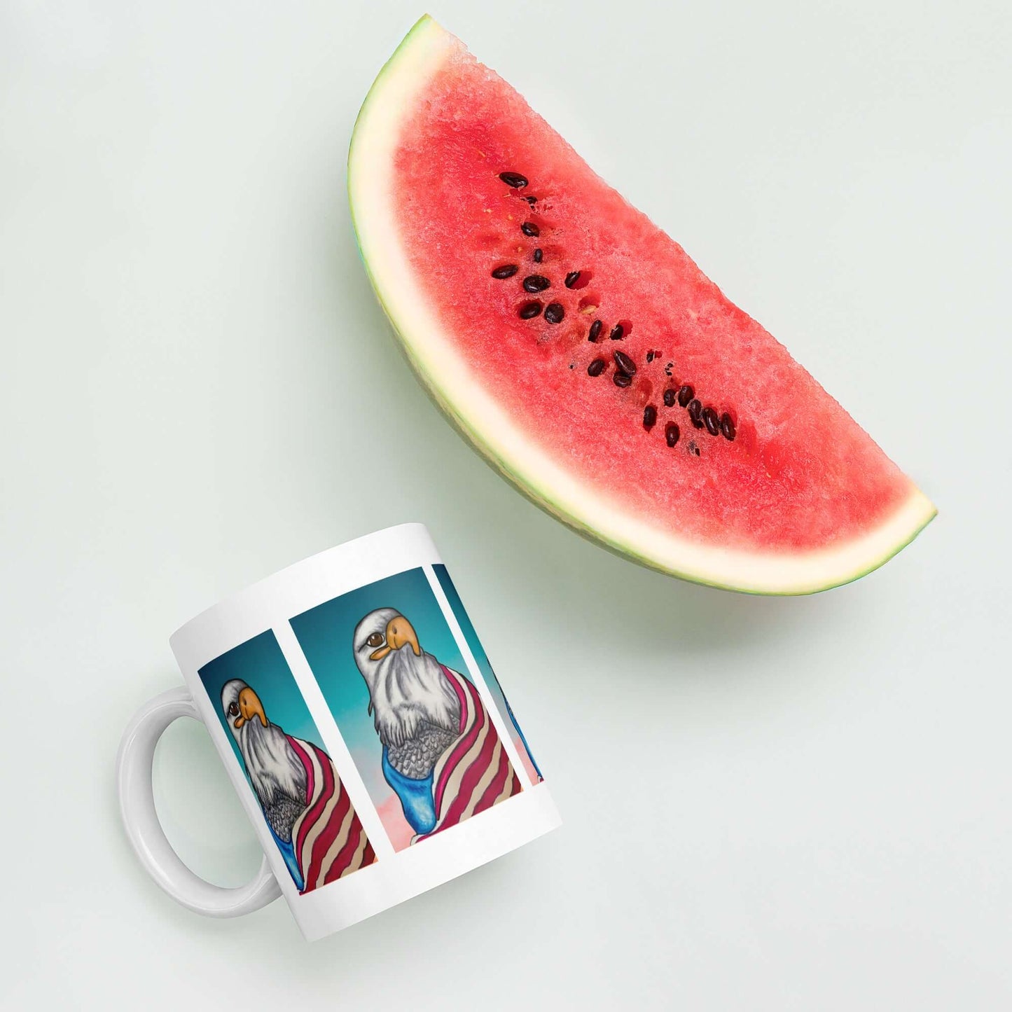 American Eagle White glossy mug - Debital Design