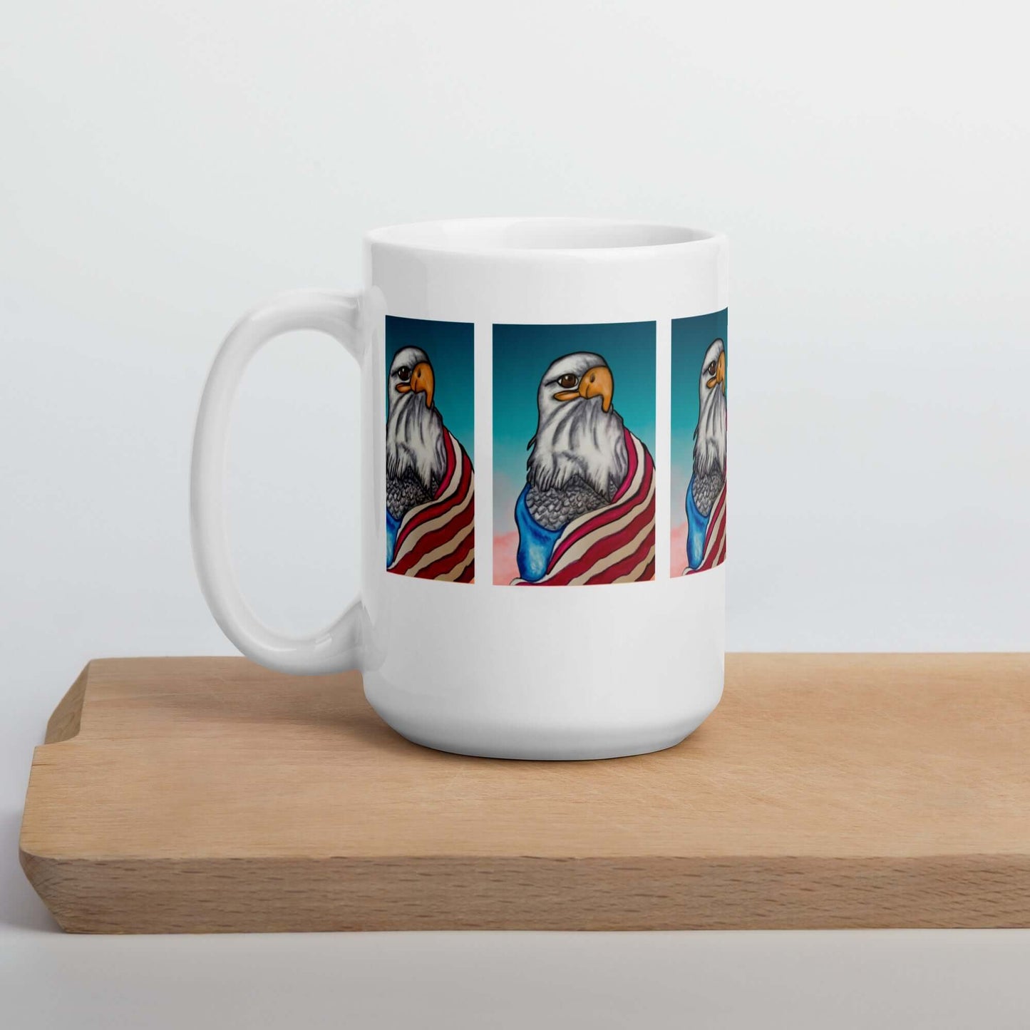 American Eagle White glossy mug - Debital Design