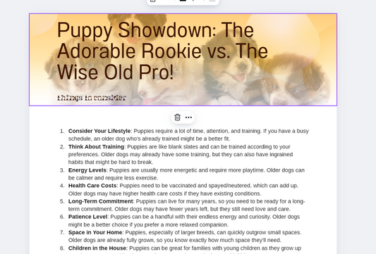 Puppy Showdown