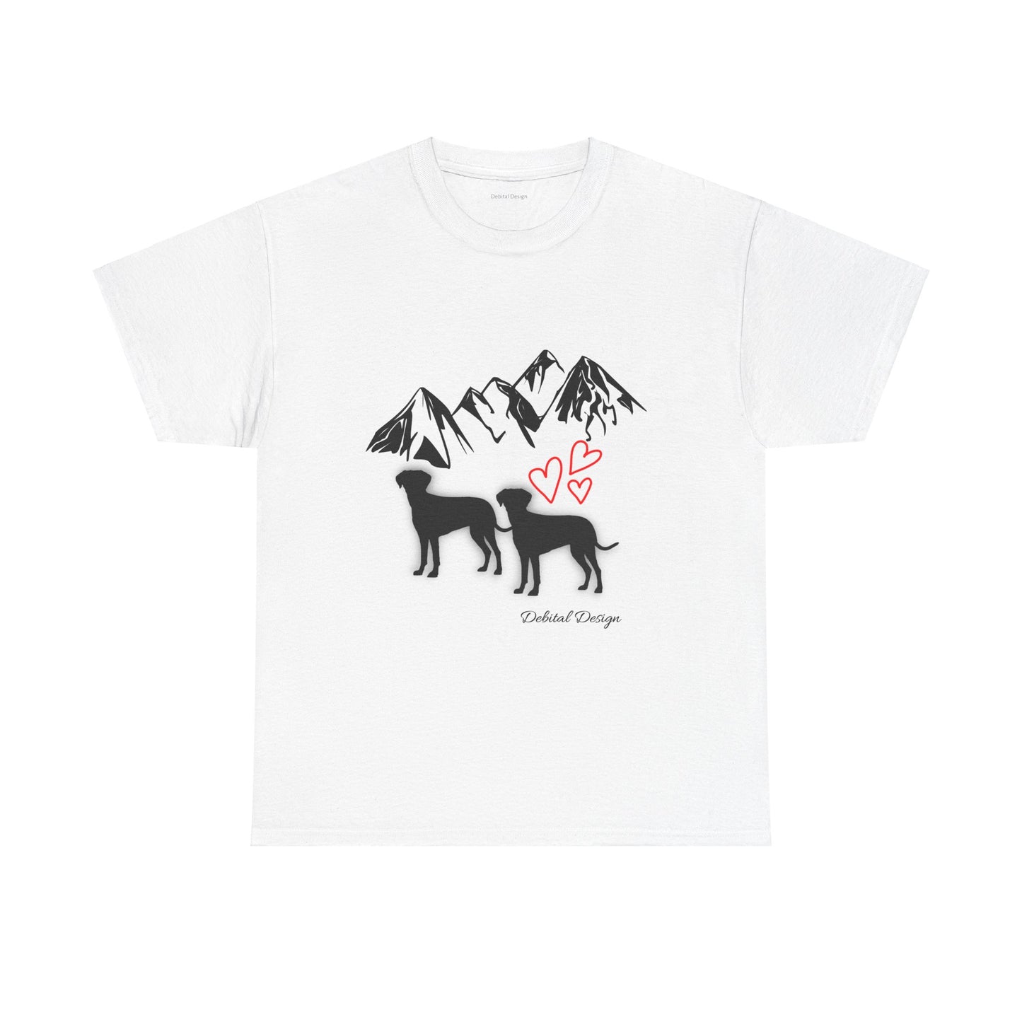 Black labs  Mountain background Unisex Tee - Debital Design 