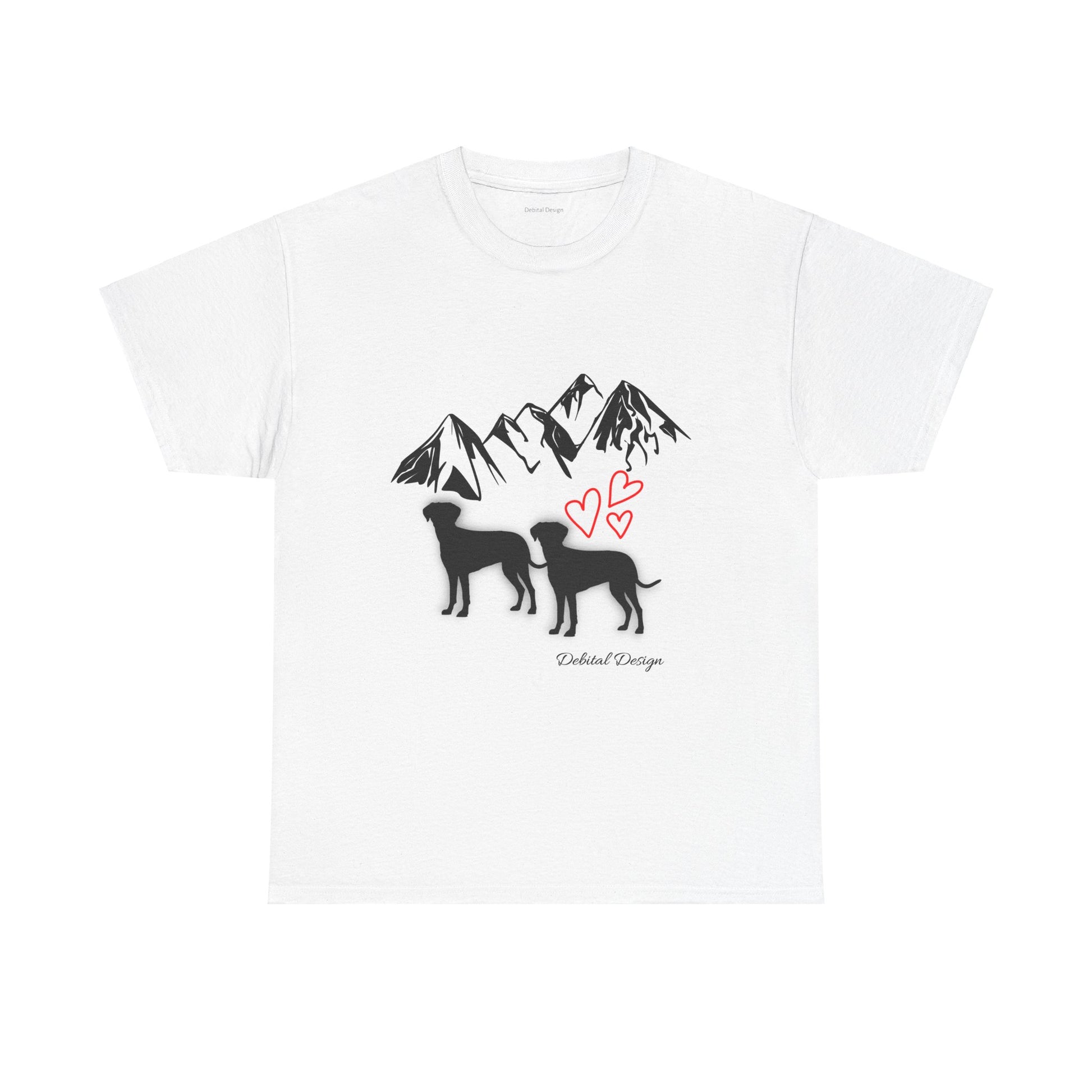 Black labs  Mountain background Unisex Tee - Debital Design 