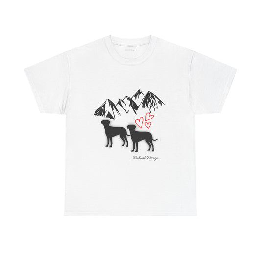 Black labs  Mountain background Unisex Tee - Debital Design 