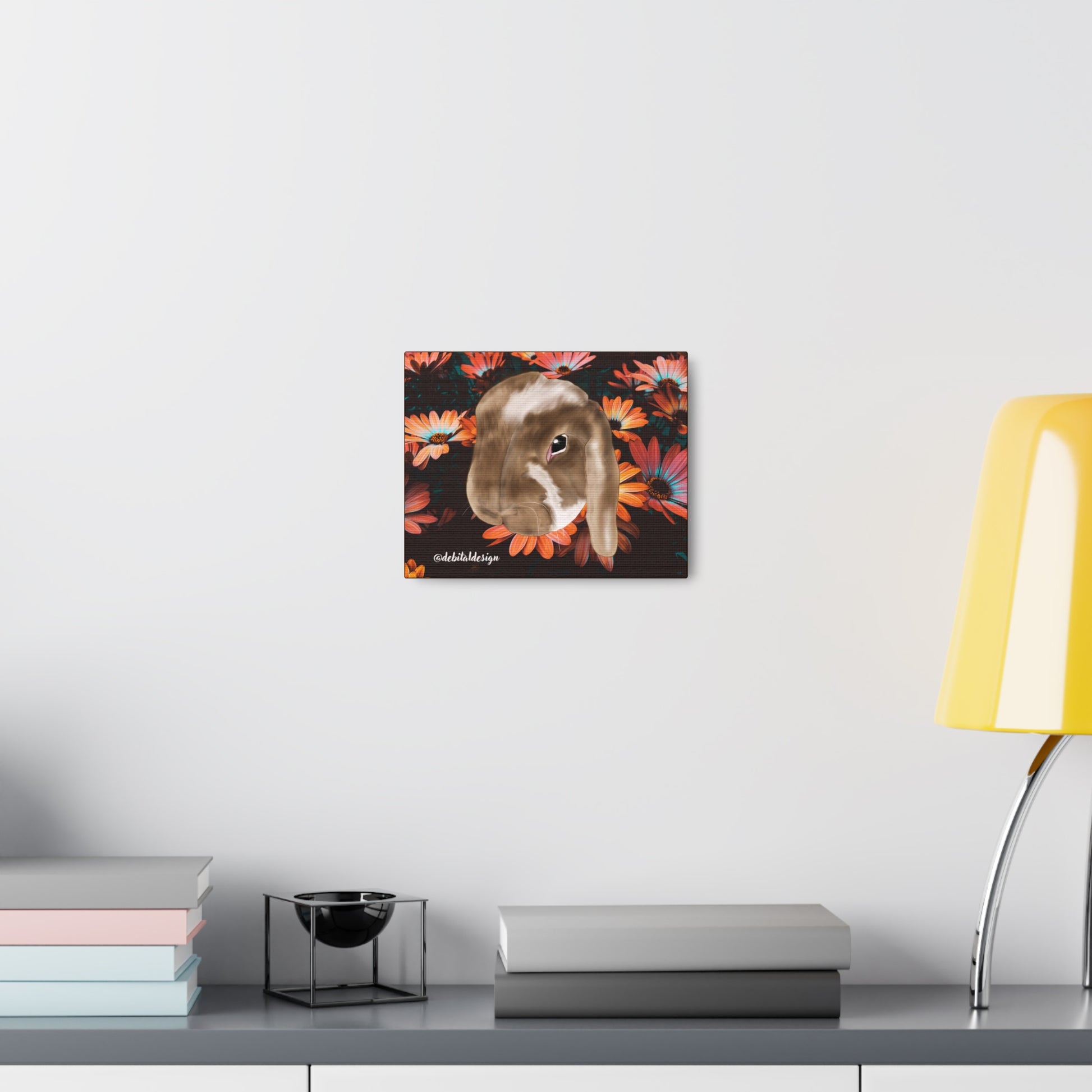 Brown & White Rabbit Canvas Gallery Wraps - Debital Design 