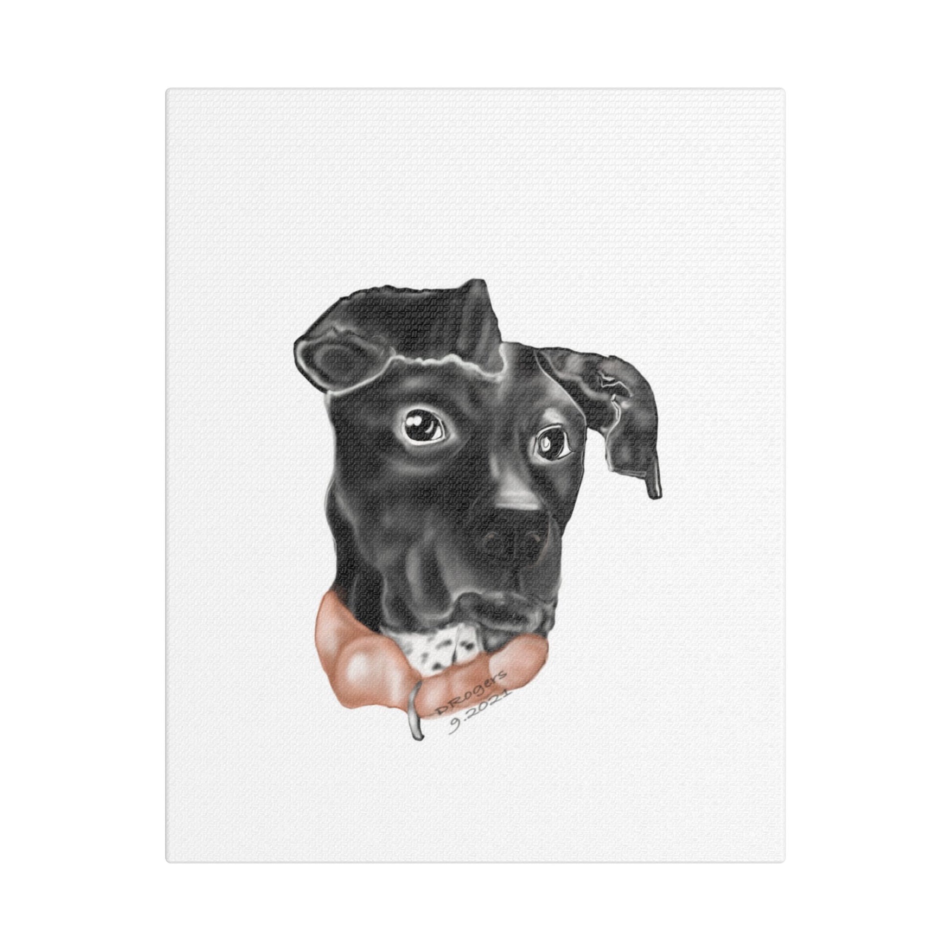 Satin Canvas Art - Pit Bull - Debital Design 