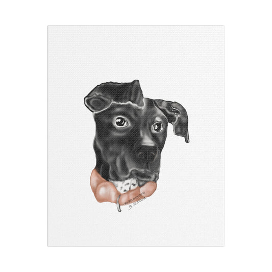 Satin Canvas Art - Pit Bull - Debital Design 