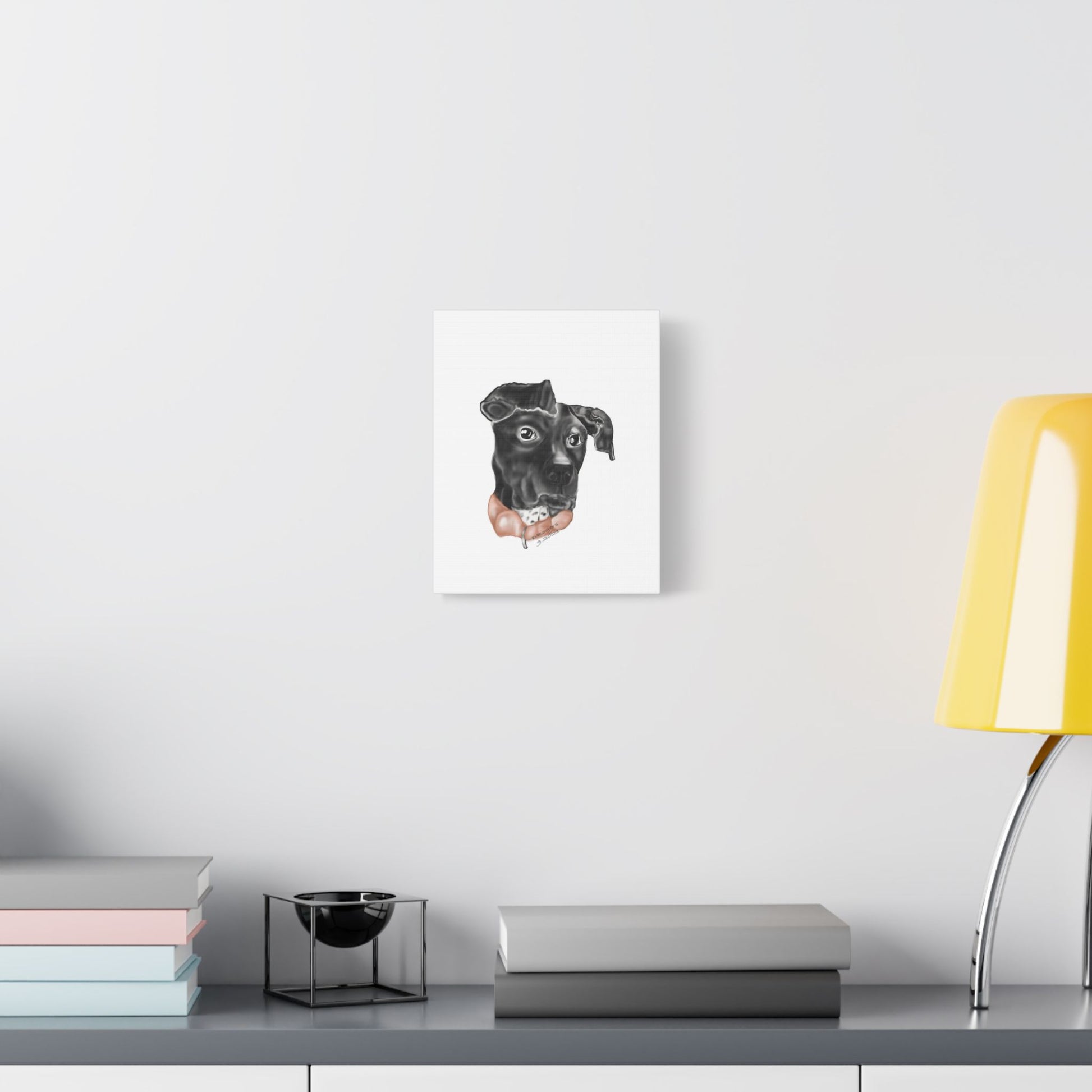 Satin Canvas Art - Pit Bull - Debital Design 