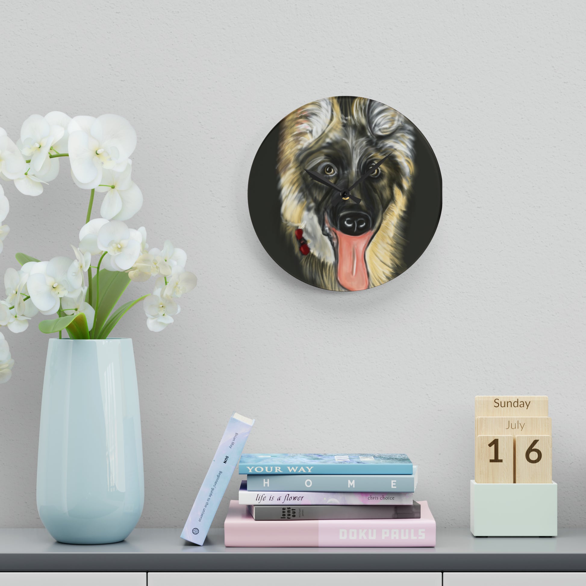 German Shepard Acrylic Wall Clock - Debital Design 