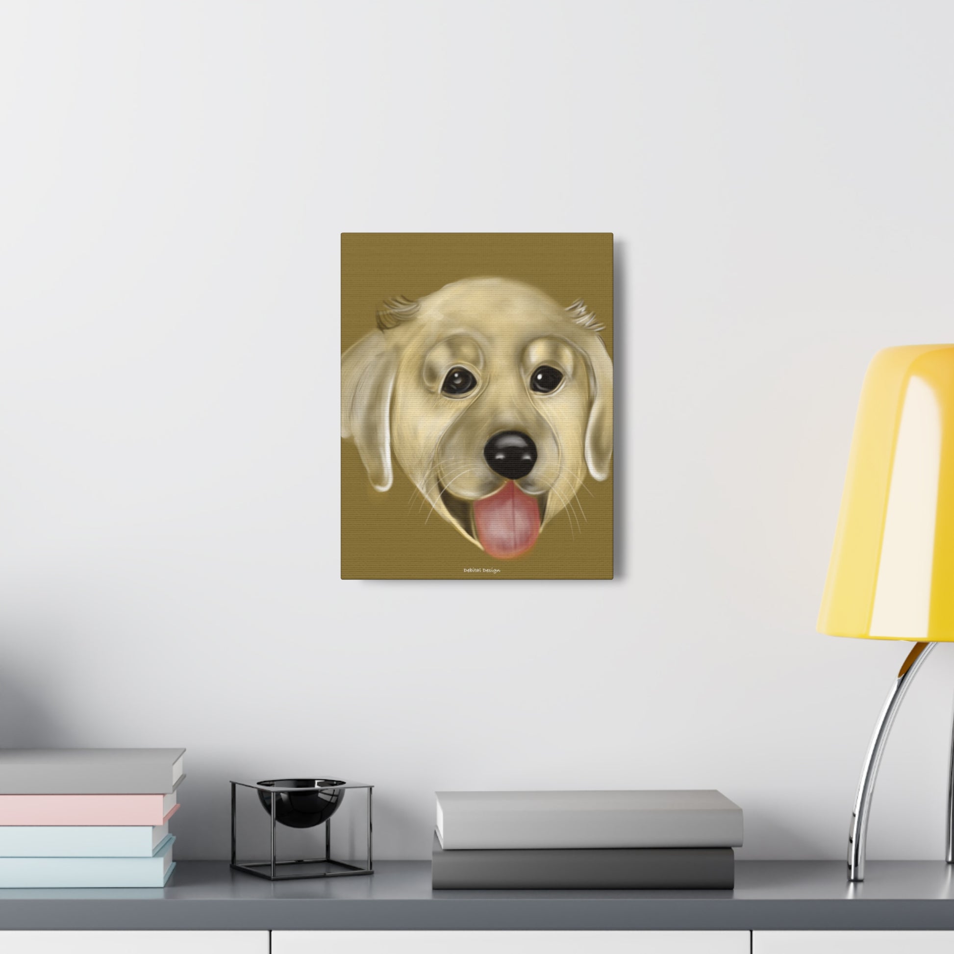 Golden Pup Canvas Gallery Wraps - Debital Design 