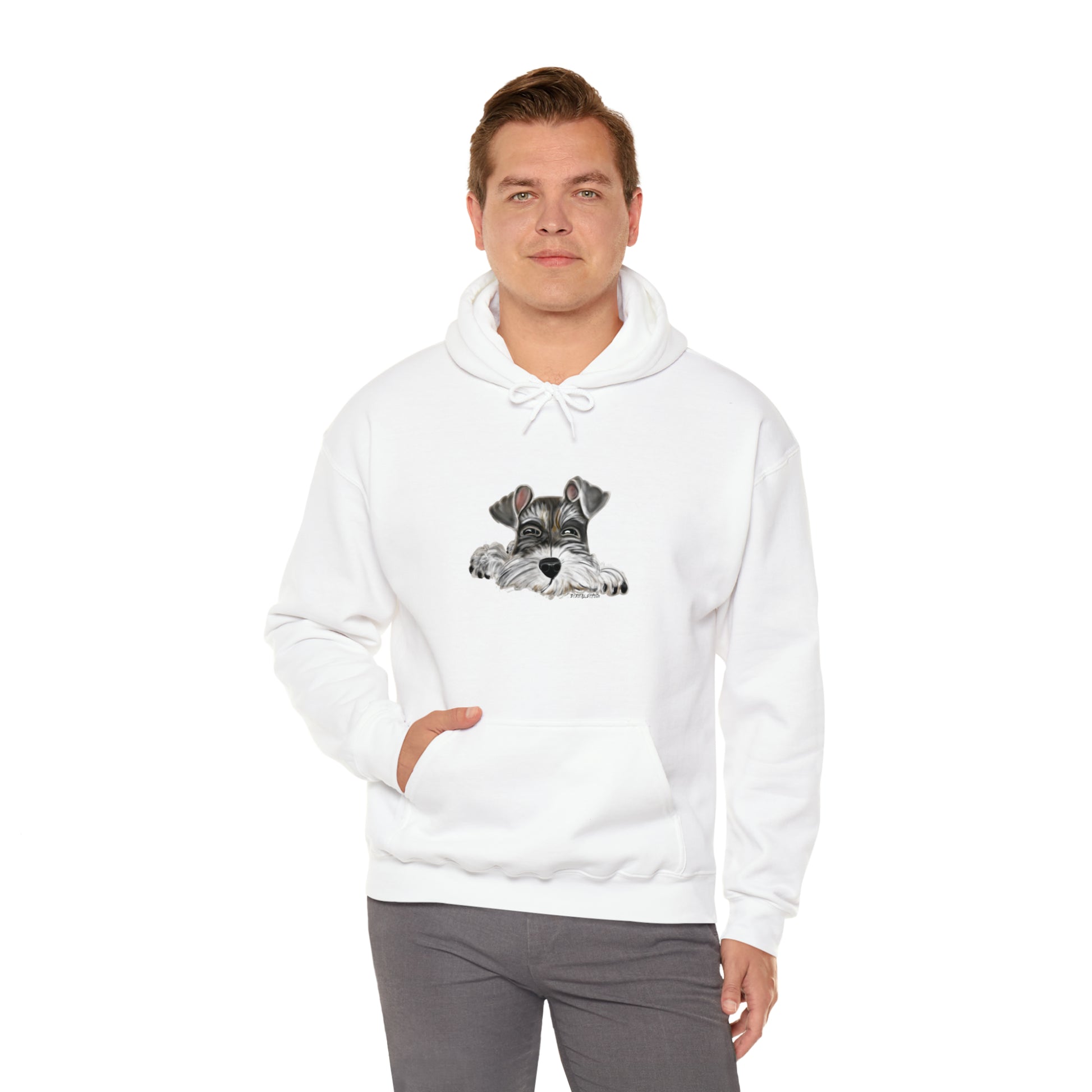 Unisex Heavy Blend™ Hooded Sweatshirt - Schnauzer - Debital Design 