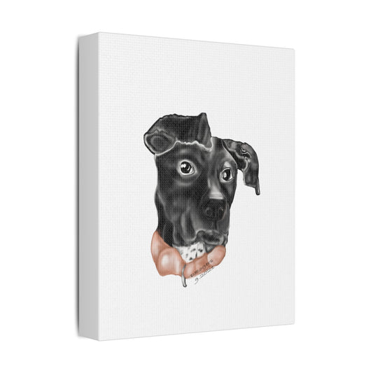 Satin Canvas Art - Pit Bull - Debital Design 