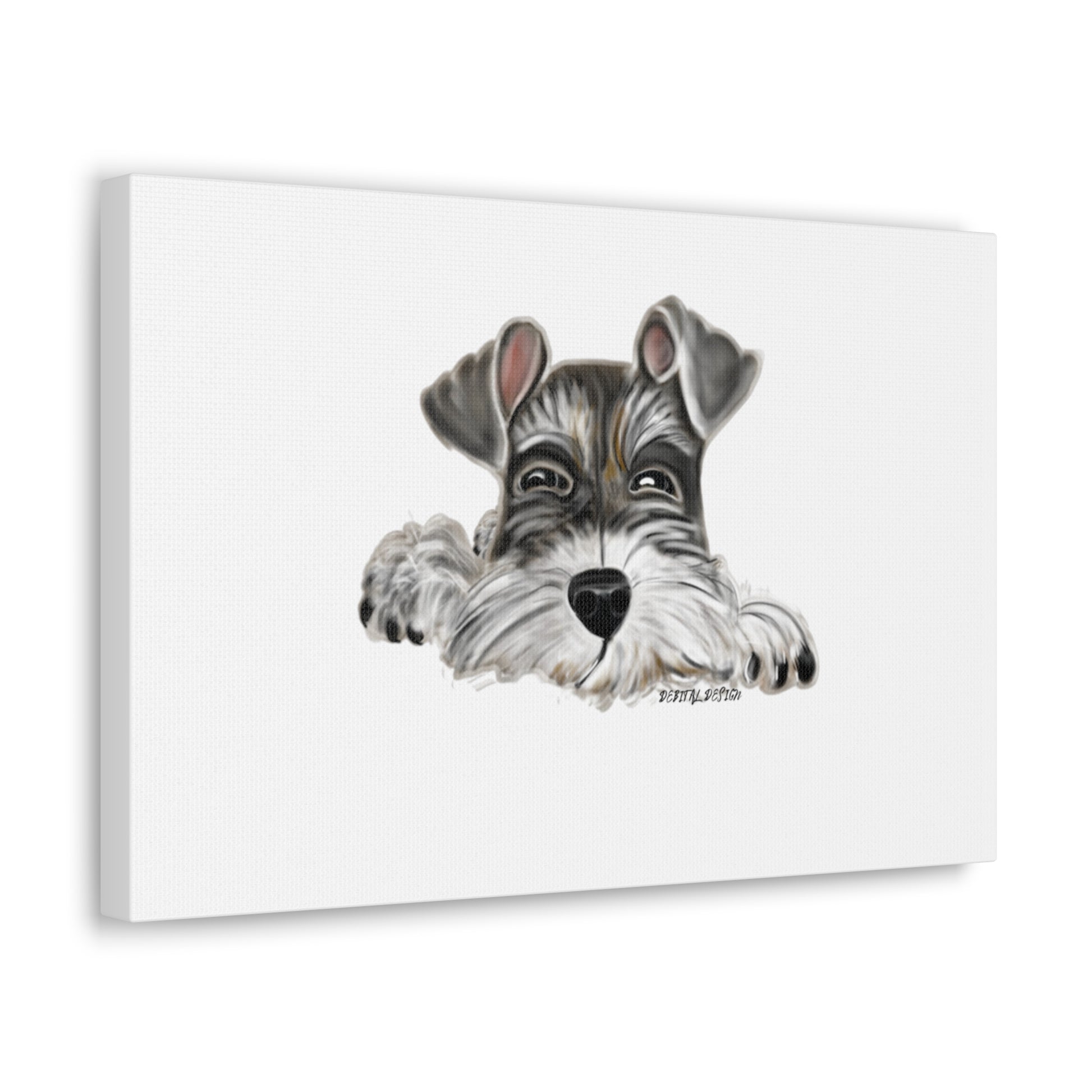 Schnauzer Canvas Art Perfect for Dog Lovers & Home Decor - Debital Design 