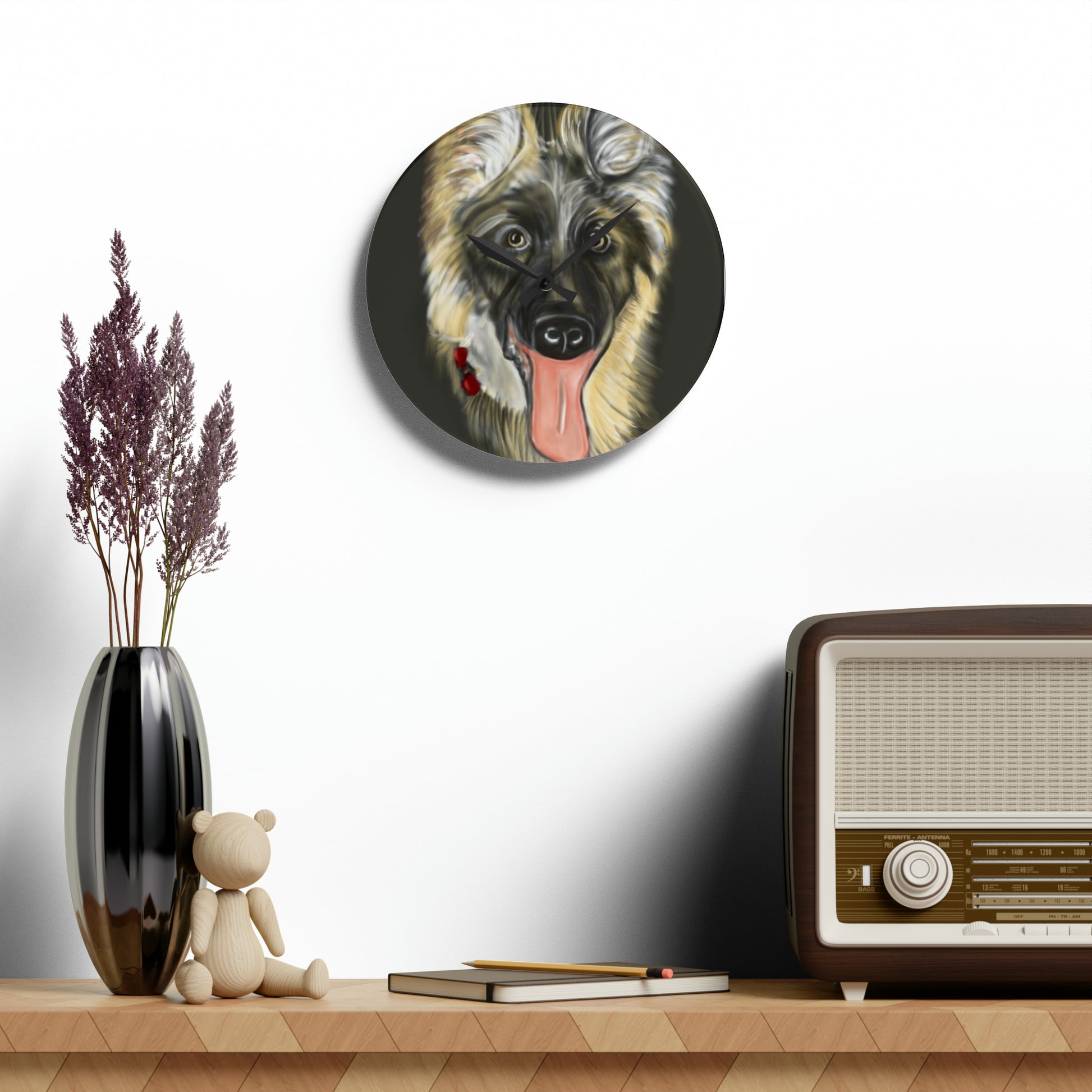 German Shepard Acrylic Wall Clock - Debital Design 