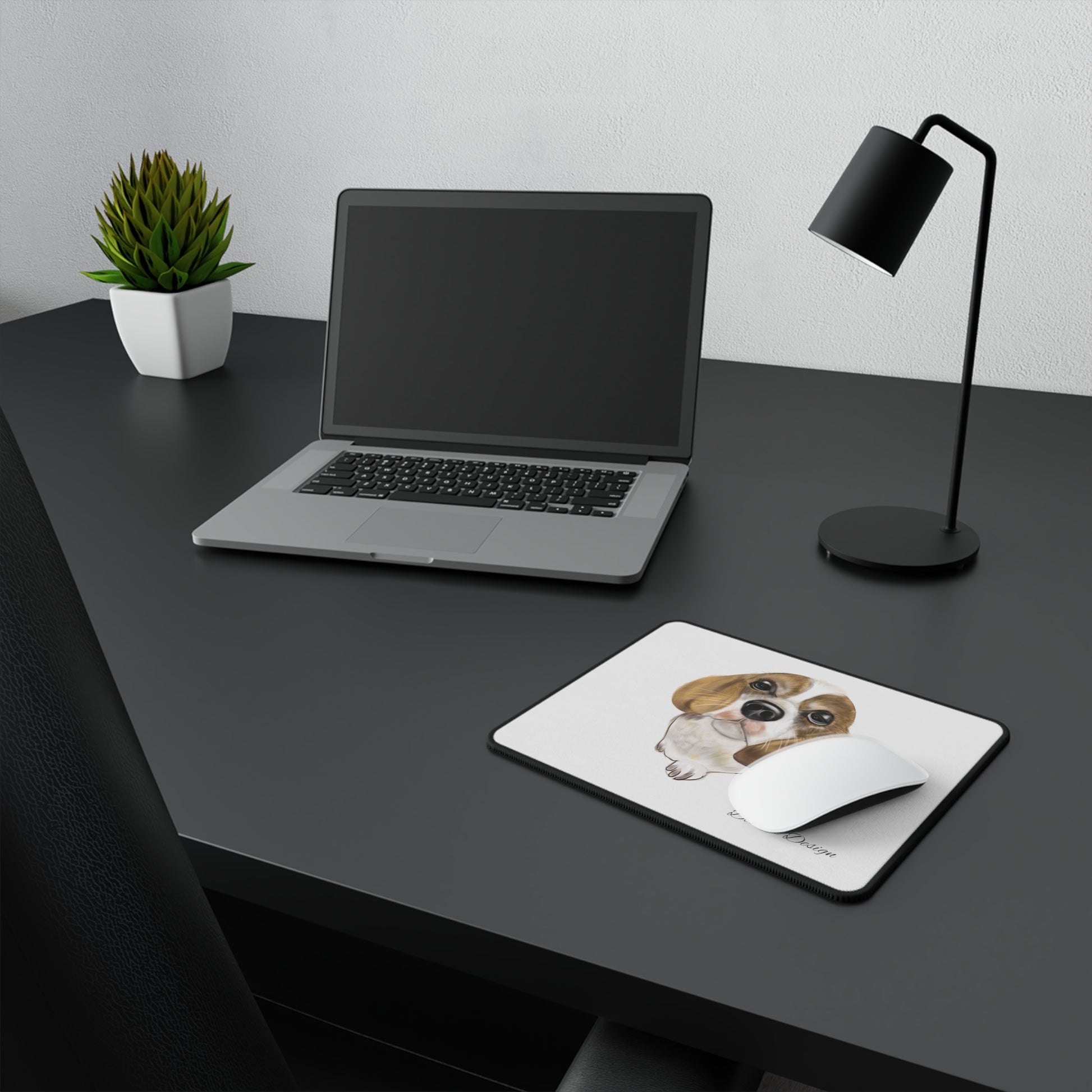 Non-Slip Gaming Mouse Pad with a brown and white dog - Debital Design 