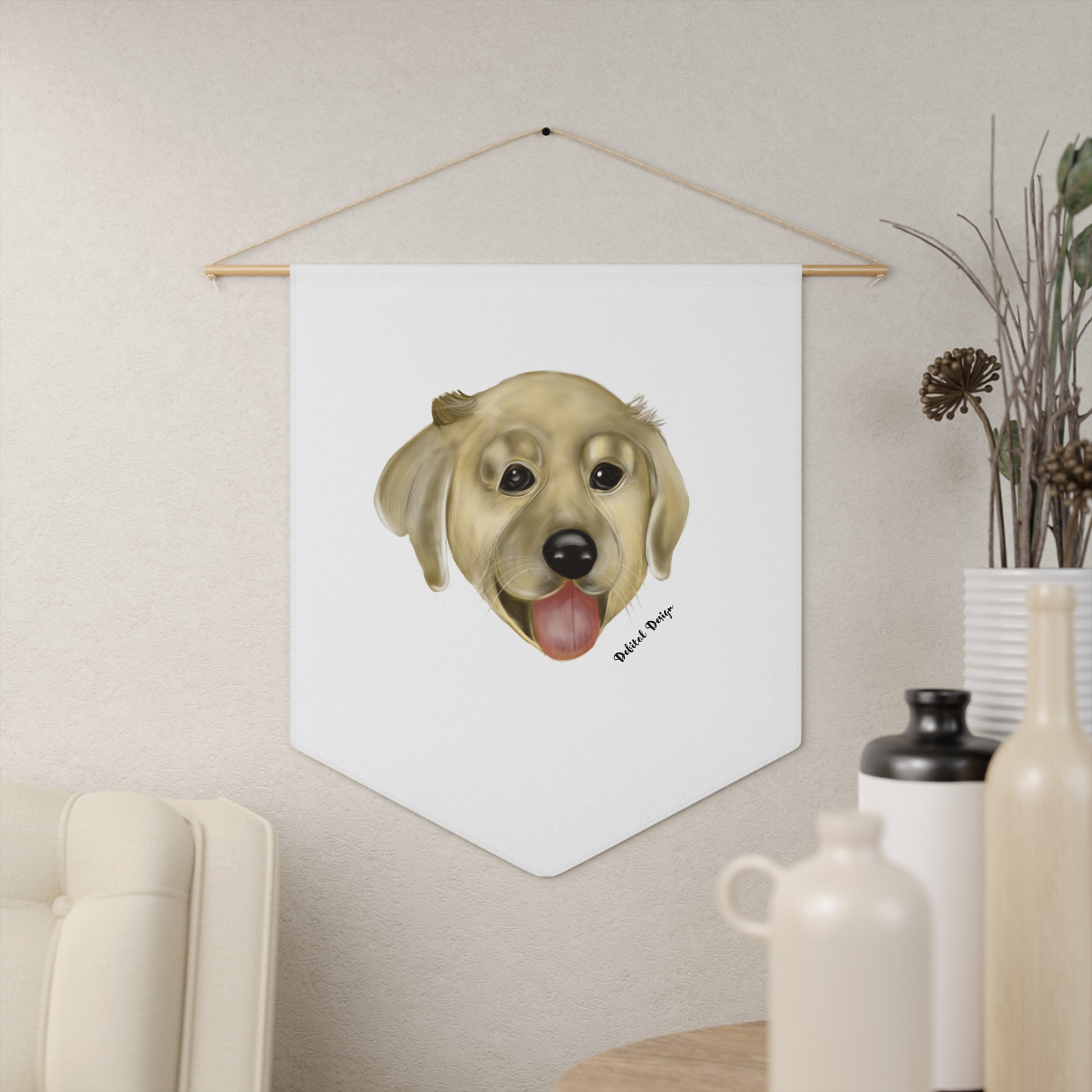 Golden Pup Pennant - Debital Design 