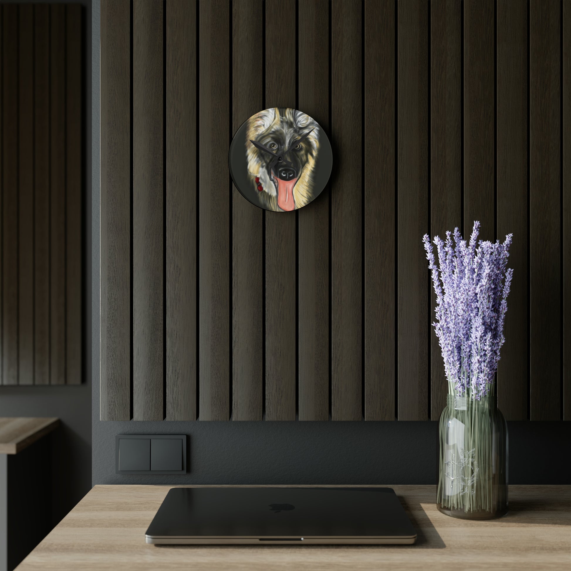 German Shepard Acrylic Wall Clock - Debital Design 