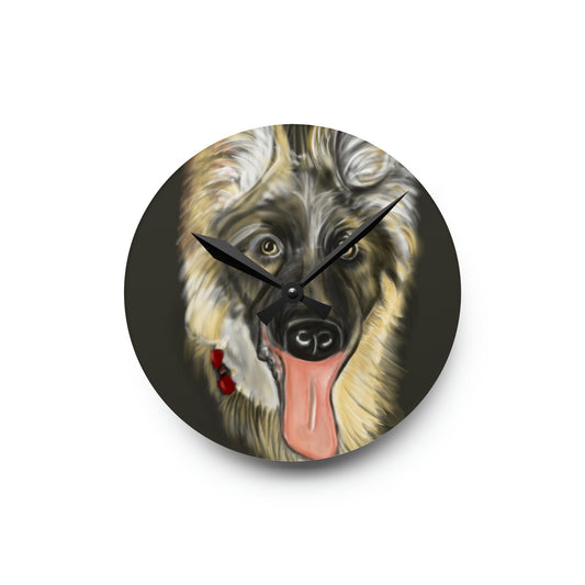 German Shepard Acrylic Wall Clock - Debital Design 