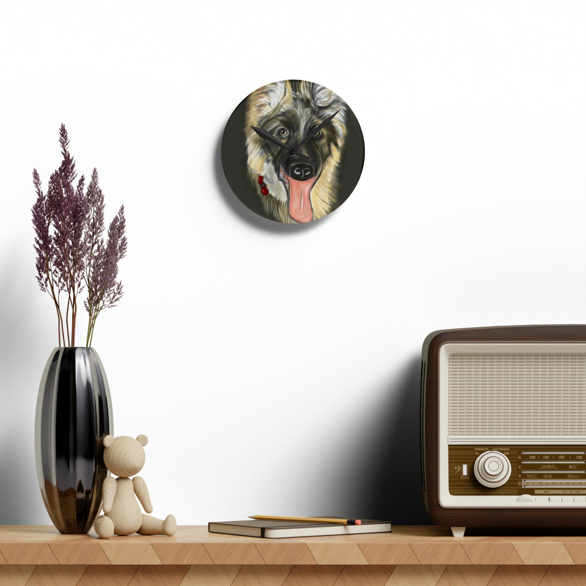 German Shepard Acrylic Wall Clock - Debital Design 