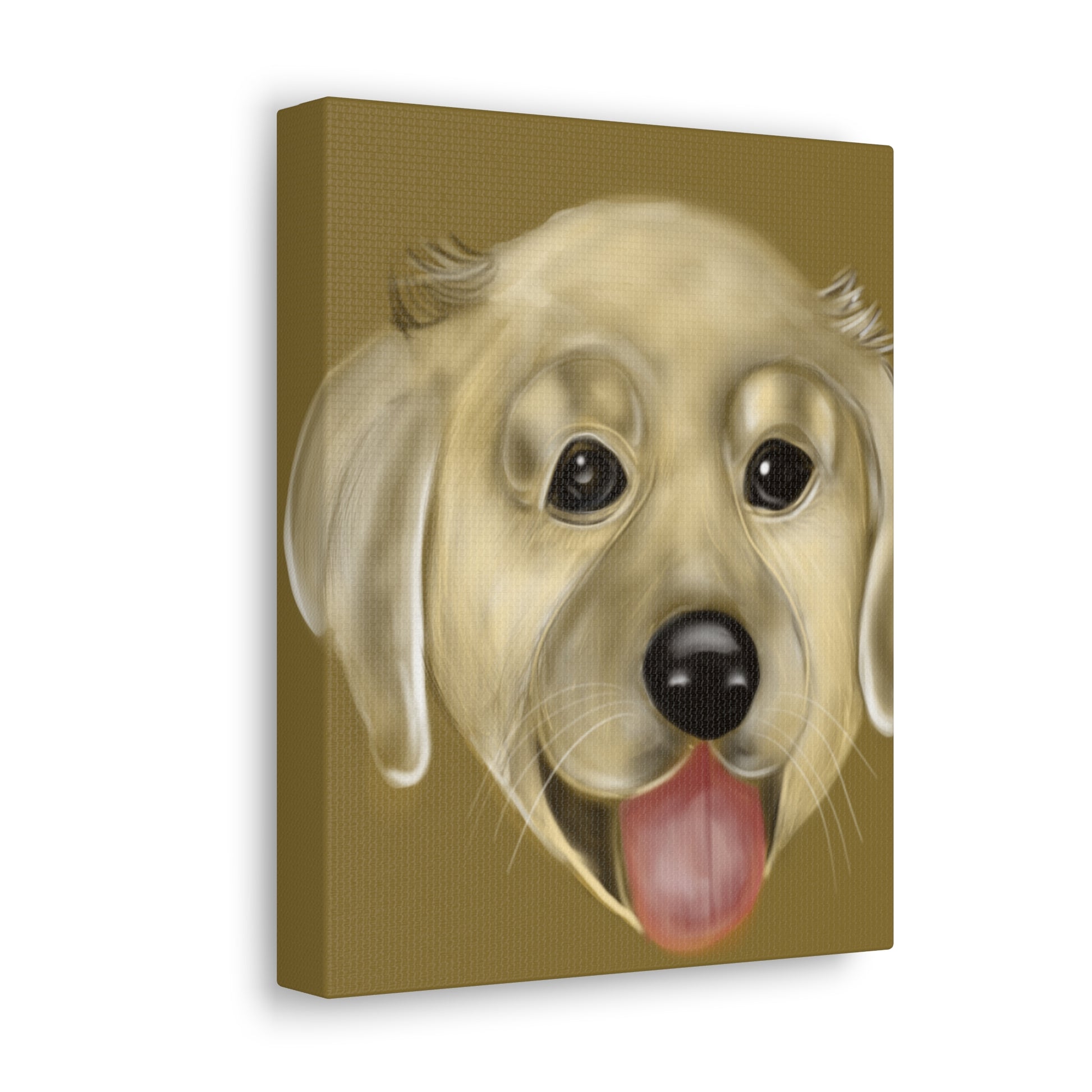 Golden Pup Canvas Gallery Wraps - Debital Design 