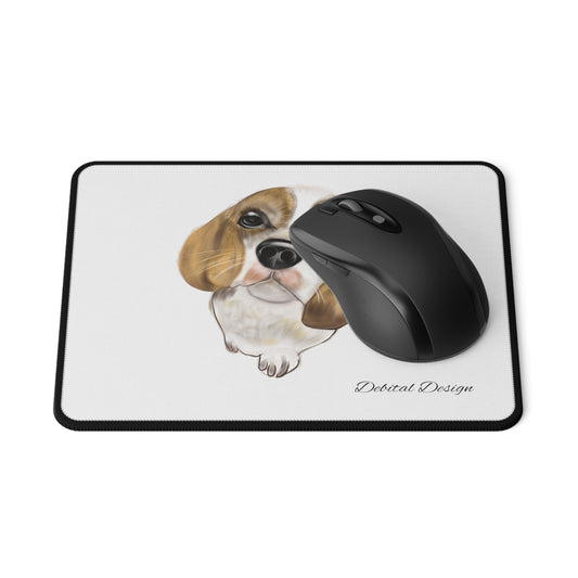 Non-Slip Gaming Mouse Pad with a brown and white dog - Debital Design 