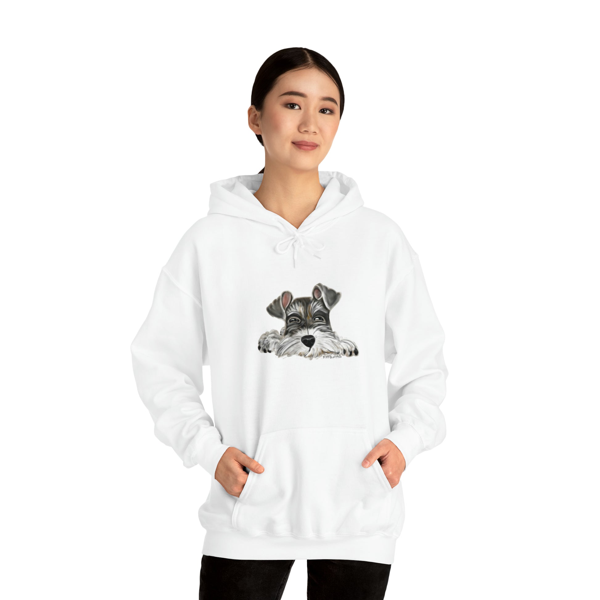 Unisex Heavy Blend™ Hooded Sweatshirt - Schnauzer - Debital Design 