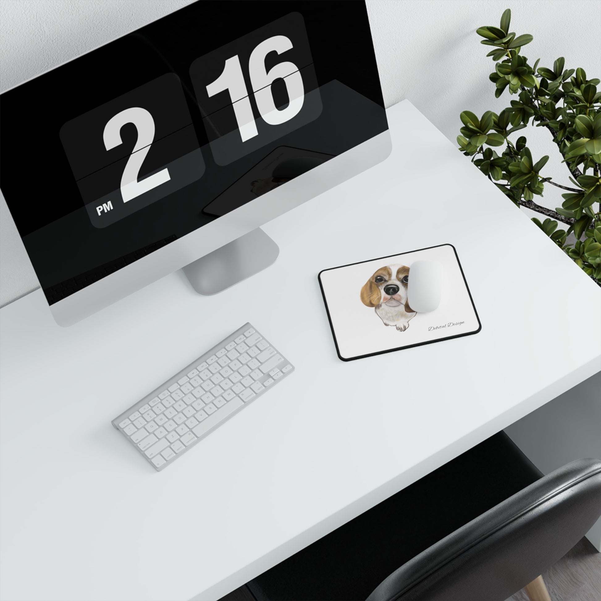 Non-Slip Gaming Mouse Pad with a brown and white dog - Debital Design 