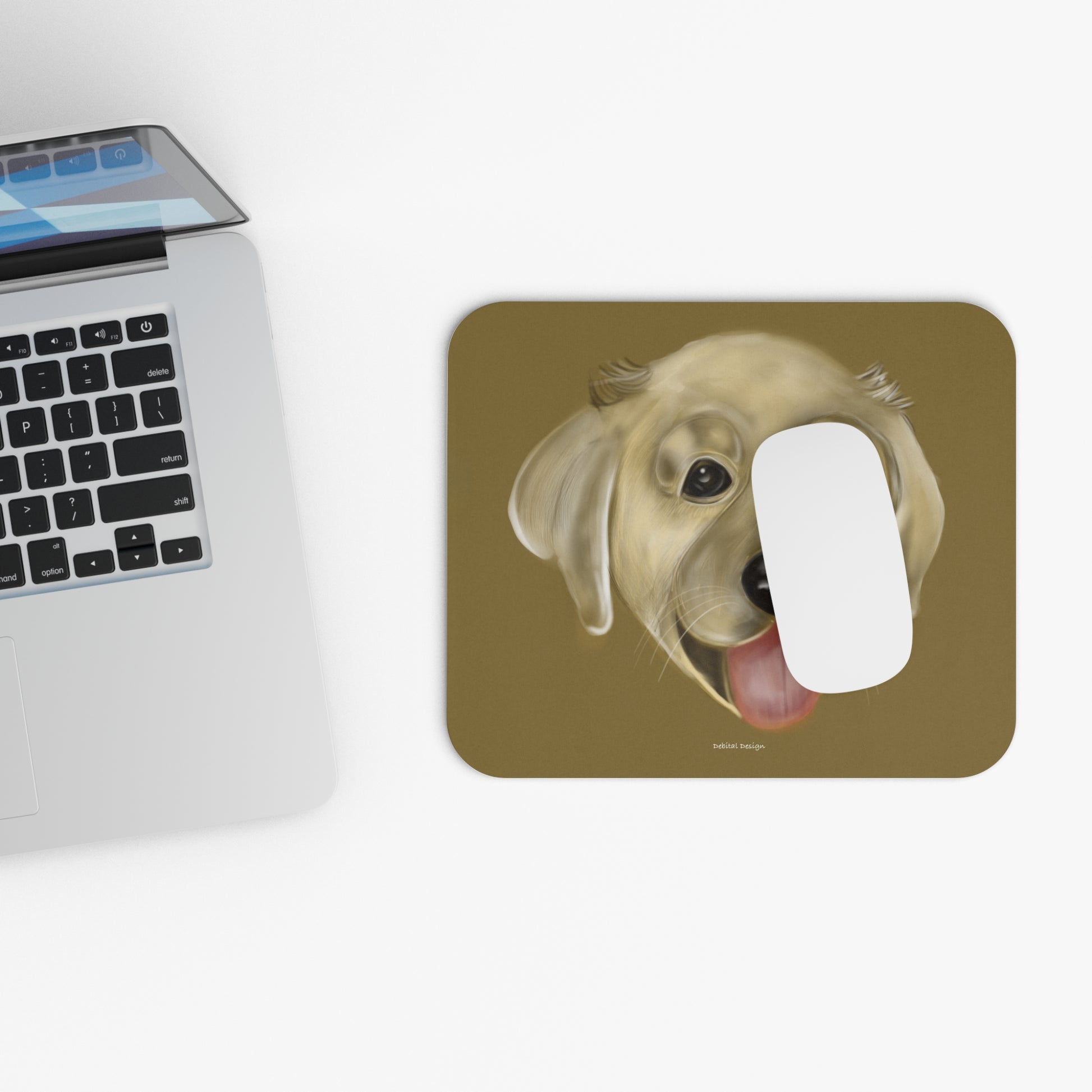 GOLDEN PUP Mouse Pad (Rectangle) - Debital Design 