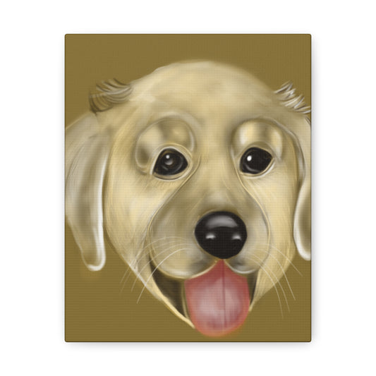 Golden Pup Canvas Gallery Wraps - Debital Design 