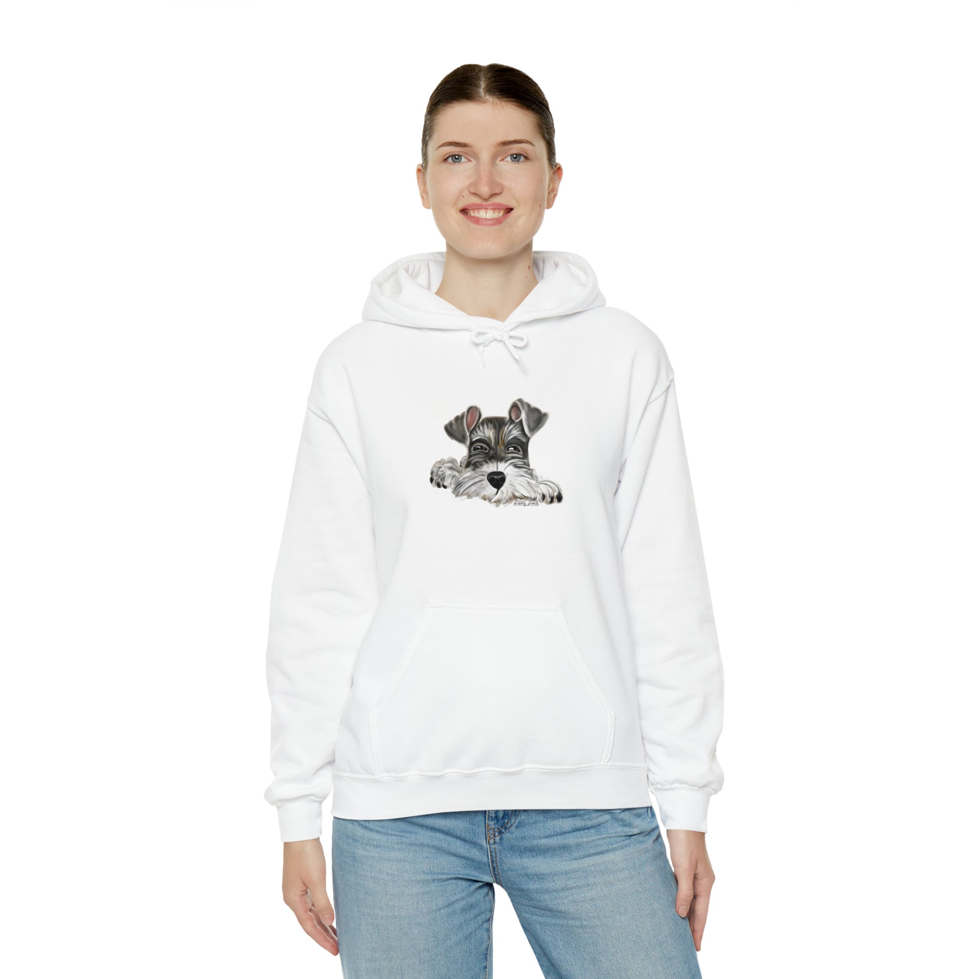 Unisex Heavy Blend™ Hooded Sweatshirt - Schnauzer - Debital Design 