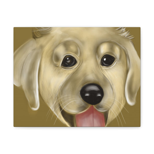 Golden Pup Canvas Gallery Wraps - Debital Design 