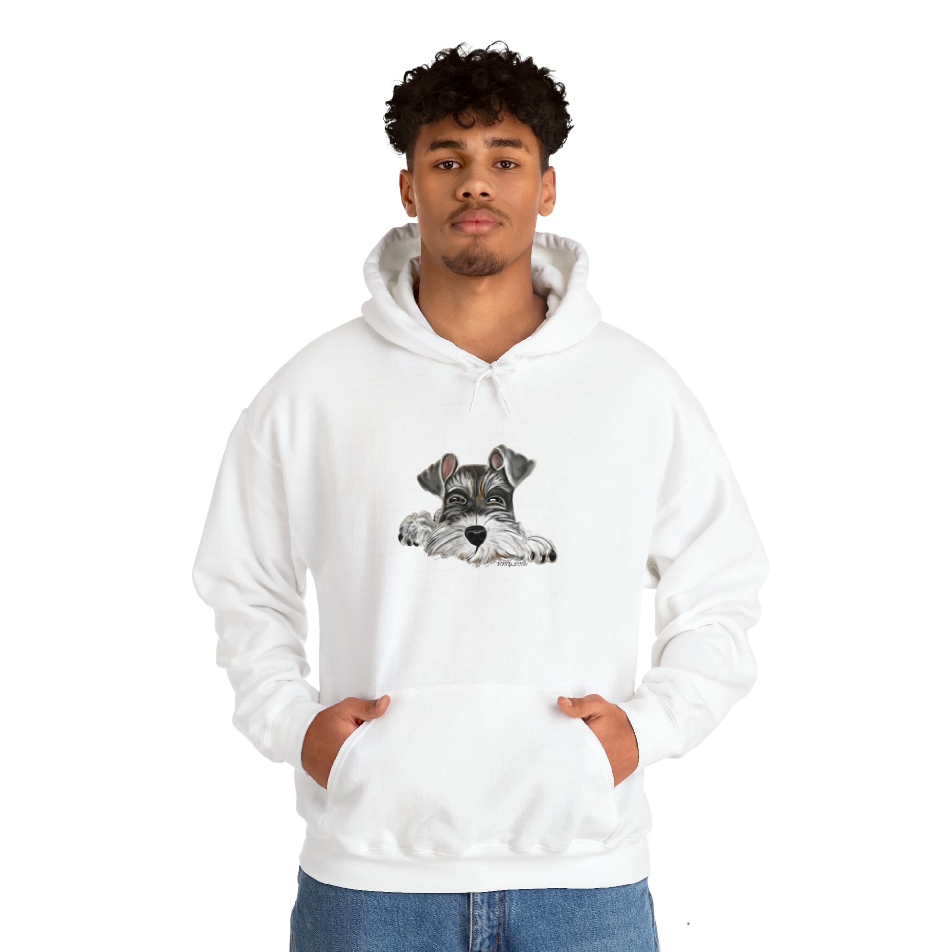 Unisex Heavy Blend™ Hooded Sweatshirt - Schnauzer - Debital Design 