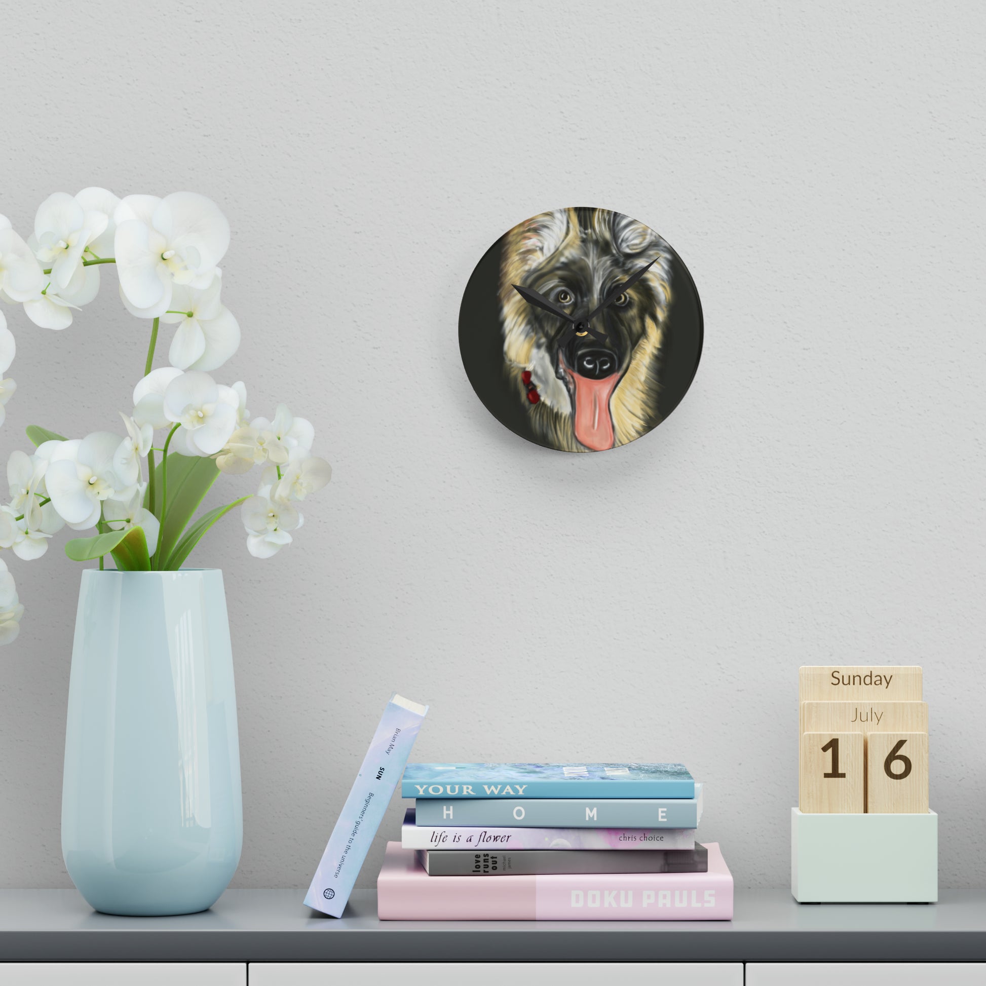 German Shepard Acrylic Wall Clock - Debital Design 