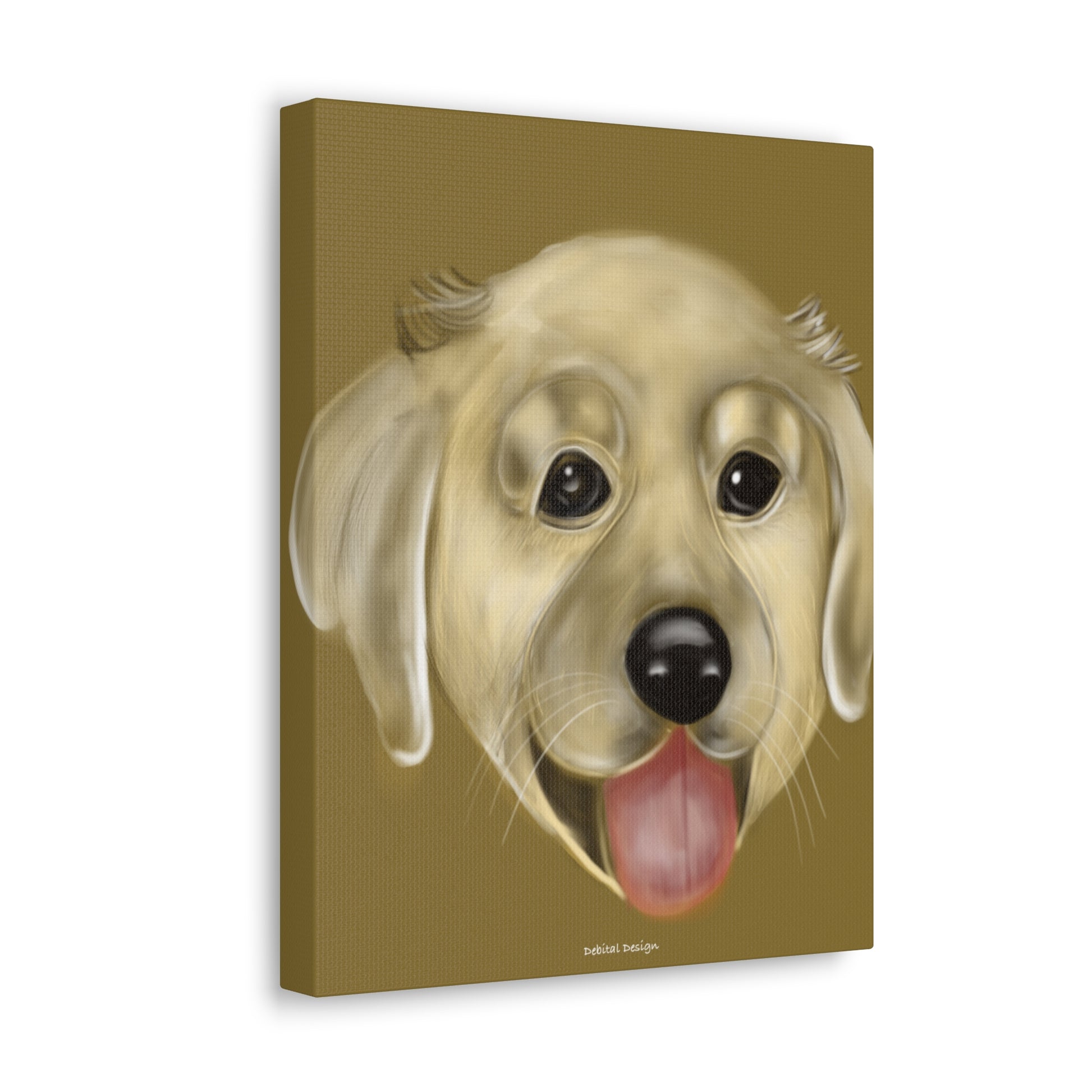 Golden Pup Canvas Gallery Wraps - Debital Design 