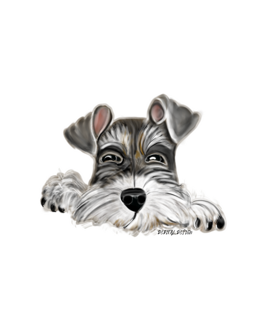 Schnauzer Art Print - Premium Canvas | Debital Design - Debital Design 