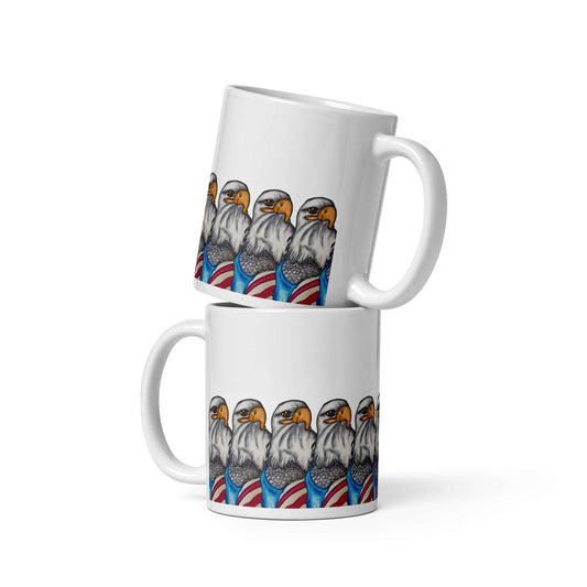 AMERICAN EAGLE  White Glossy Mug - Debital Design 